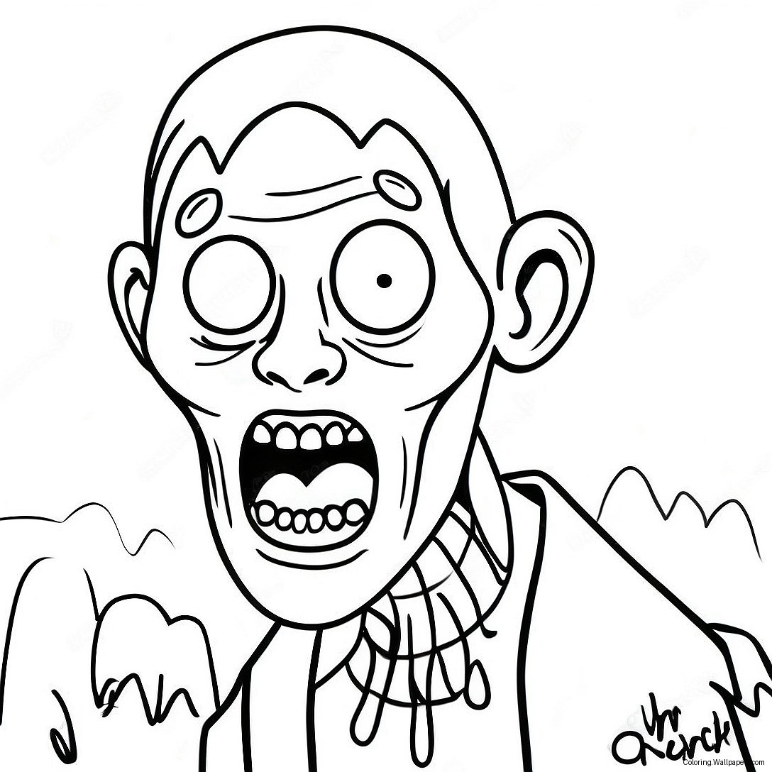 Creepy Among Us Zombie Coloring Page 33060