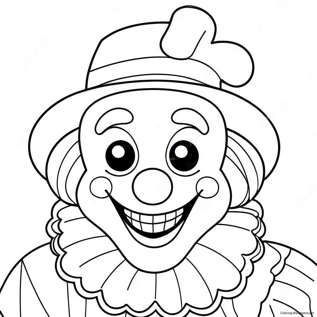 Creepy Art The Clown Coloring Page 44590