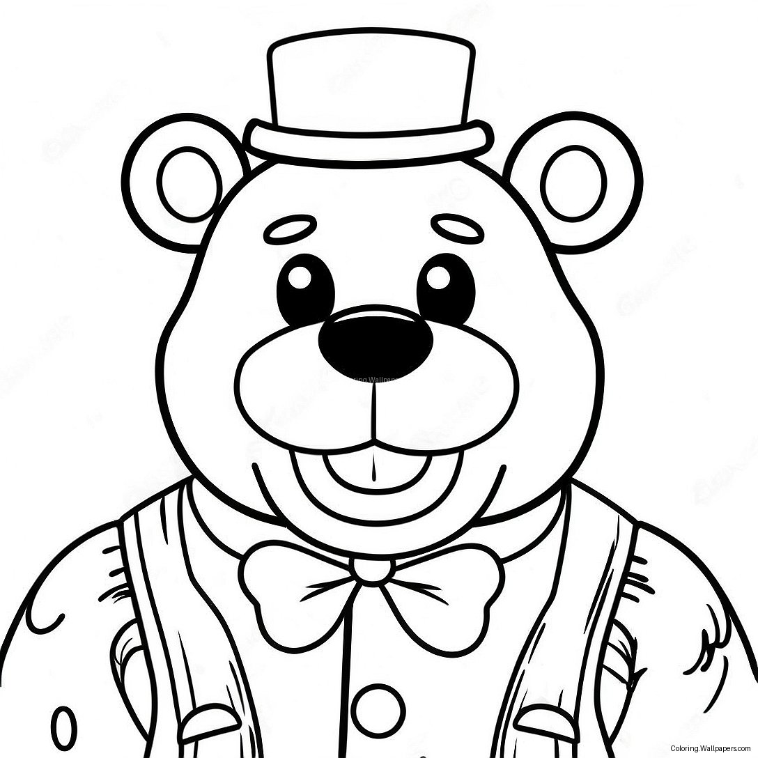 Skrämmande Freddy Fazbear Målarbild 7084