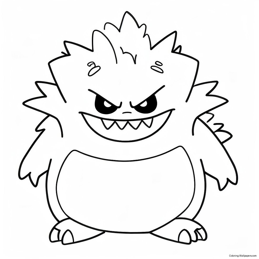 Griezelige Gengar Kleurplaat 55638