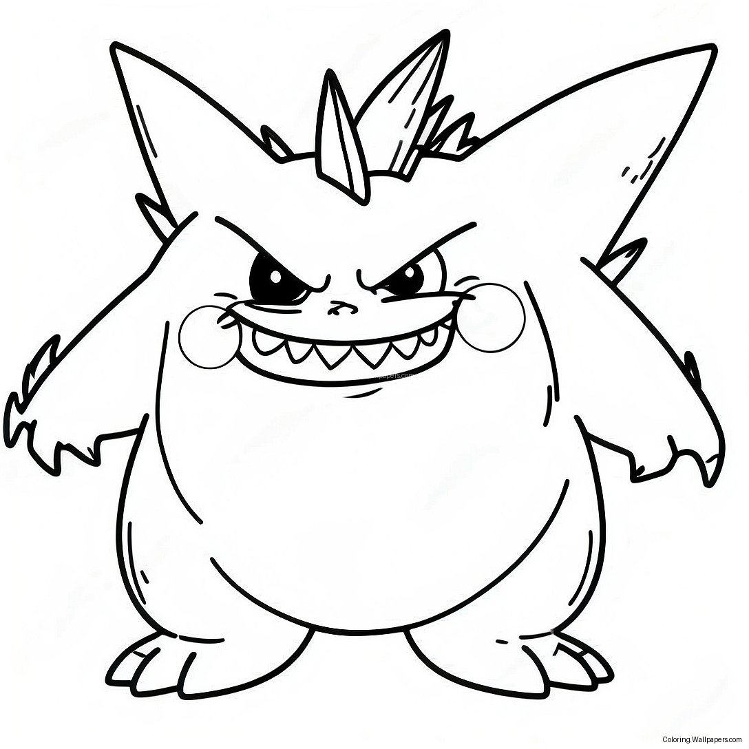 Griezelige Gengar Kleurplaat 55639