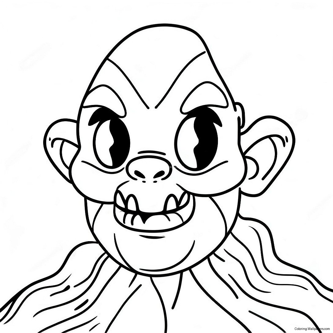 Creepy Goosebumps Monster Coloring Page 7094