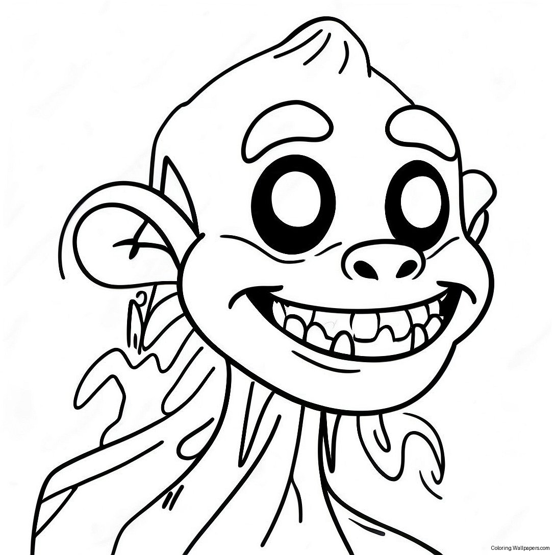 Creepy Goosebumps Monster Coloring Page 7095