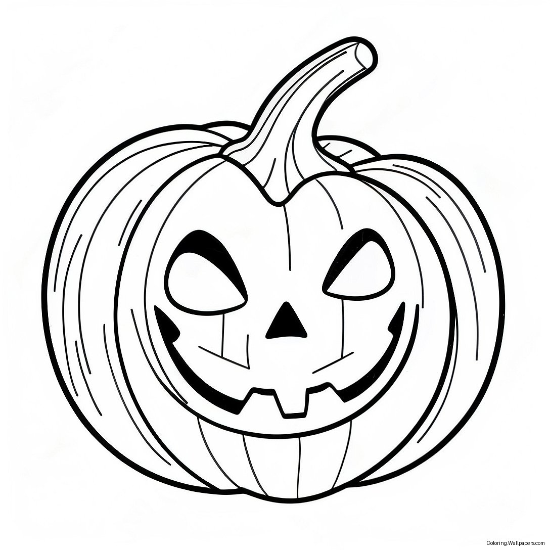 Griezelige Jack-O'-Lantern Kleurplaat 9609