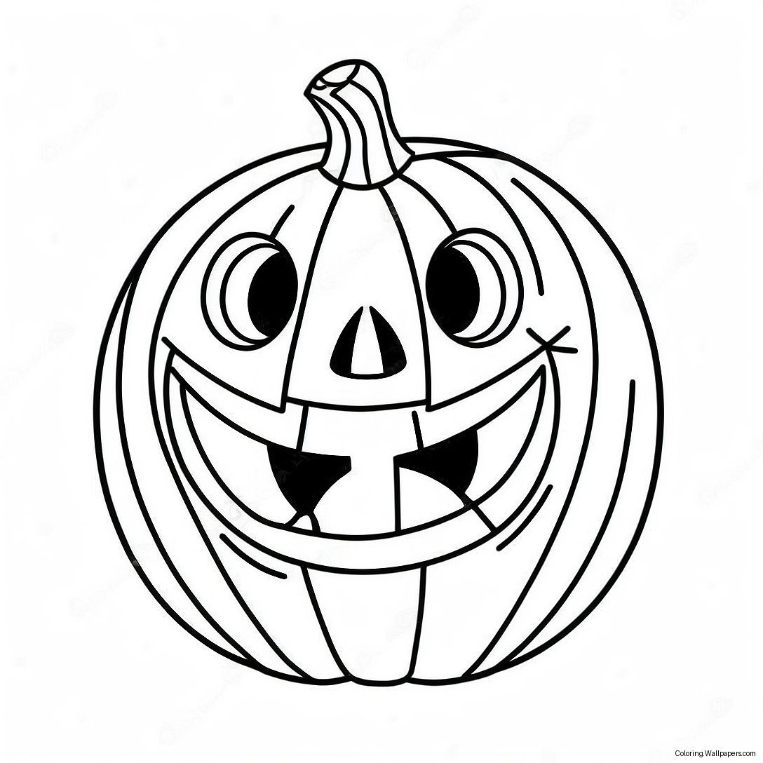 Creepy Jack-O'-Lantern Coloring Page 9611