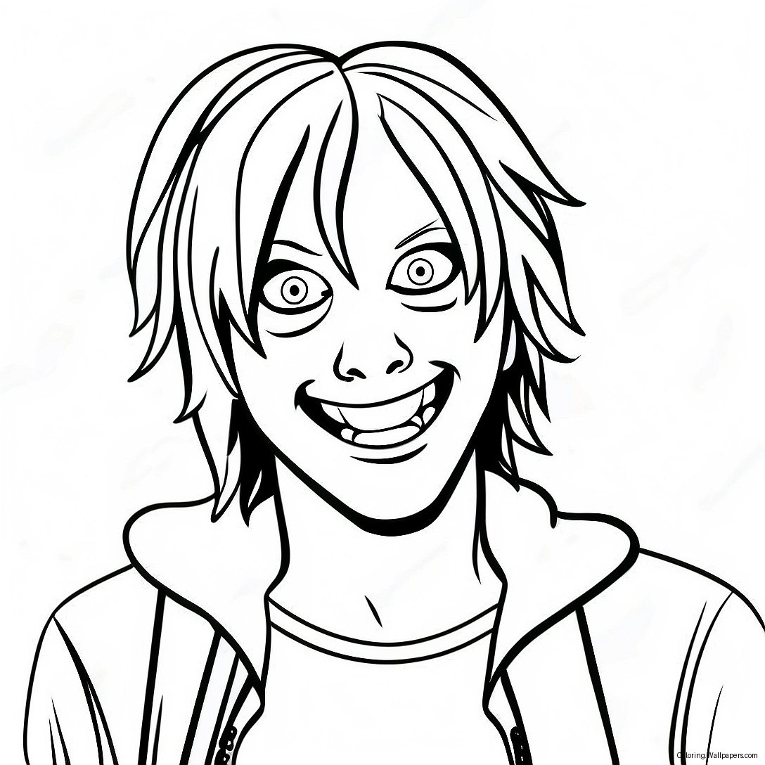 Creepy Jeff The Killer Coloring Page 27897