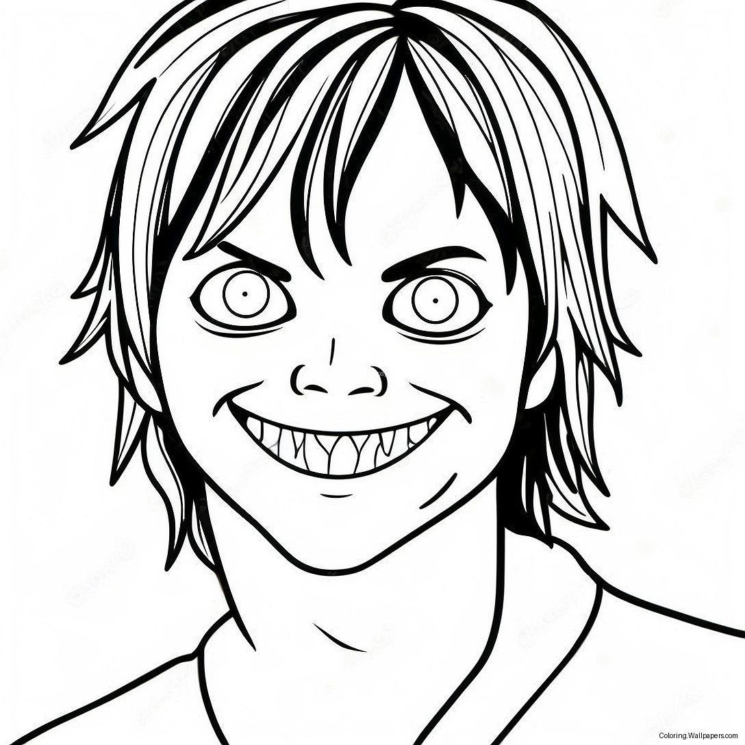 Creepy Jeff The Killer Coloring Page 27898