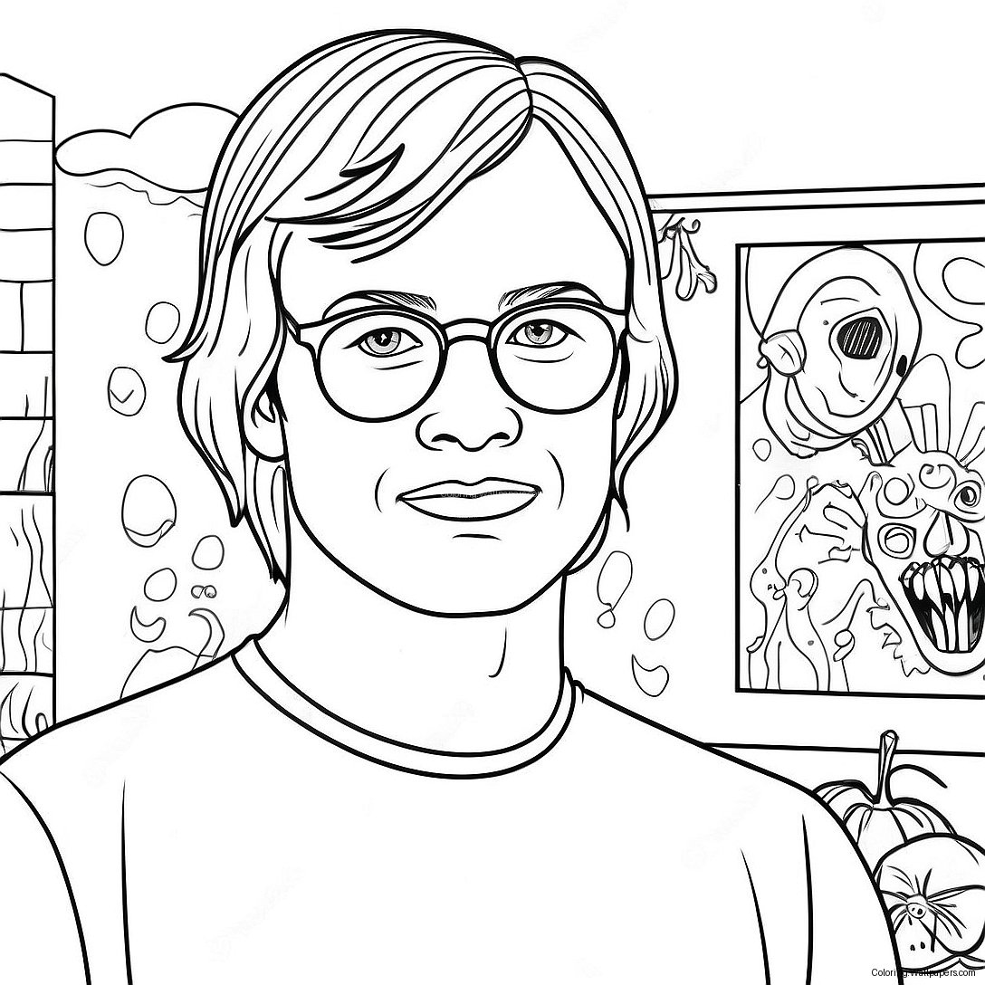 Página Para Colorir Do Jeffrey Dahmer Assustador 58292