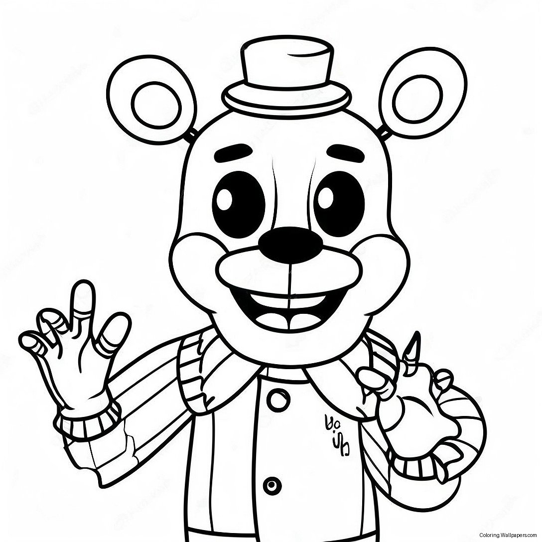 Creepy Puppet Fnaf Coloring Page 19603