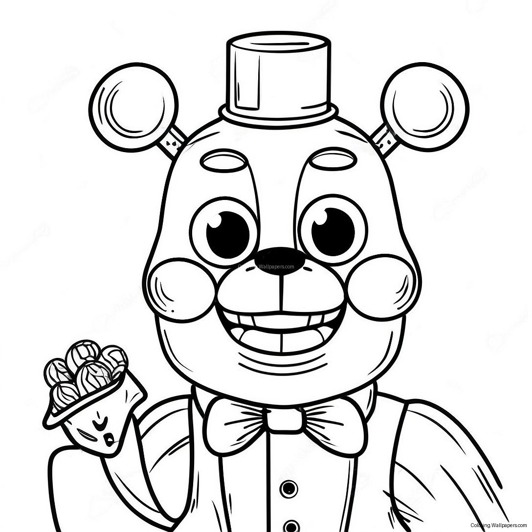 Korkutucu Puppet Fnaf Boyama Sayfası 19604