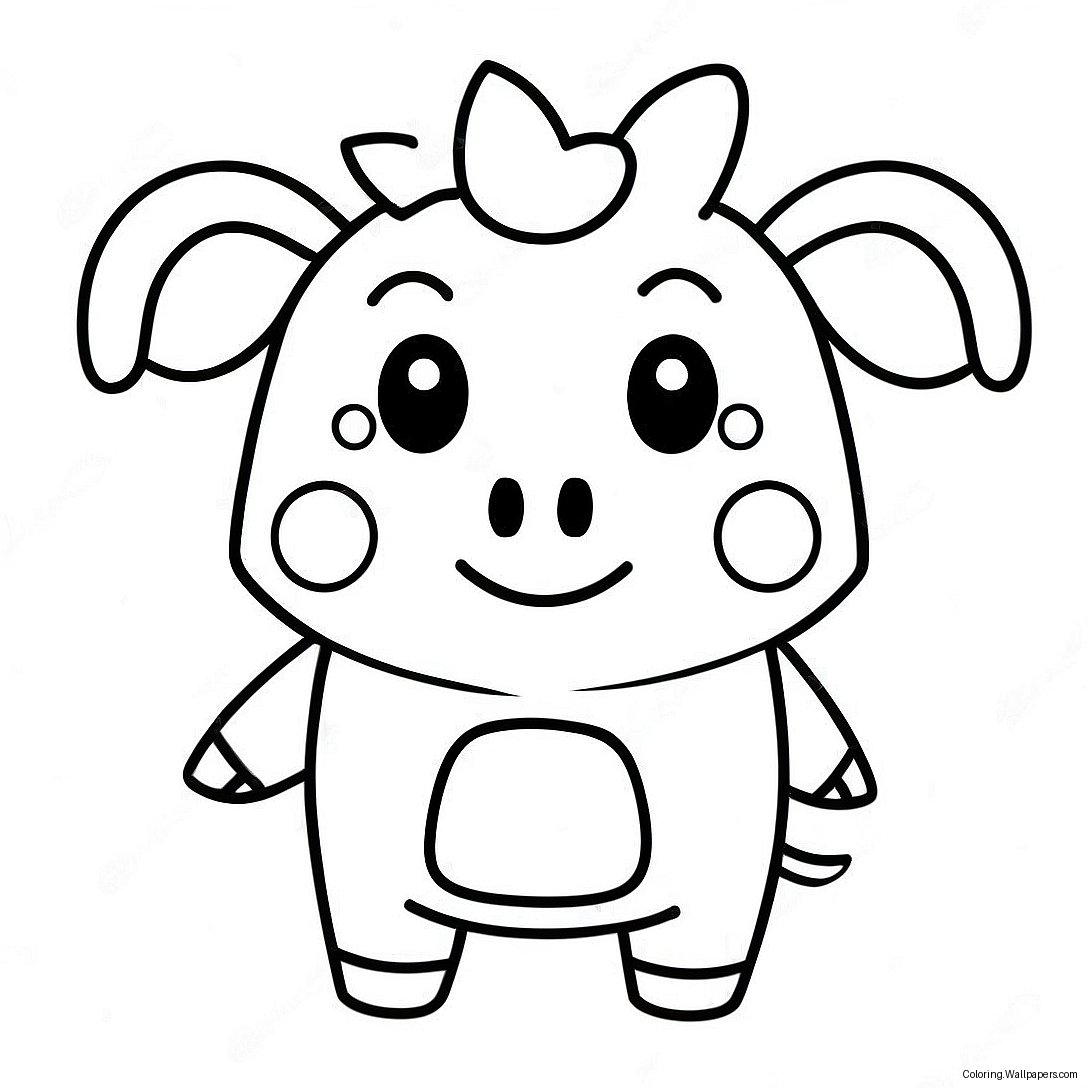 Creepy Roblox Piggy Coloring Page 25361