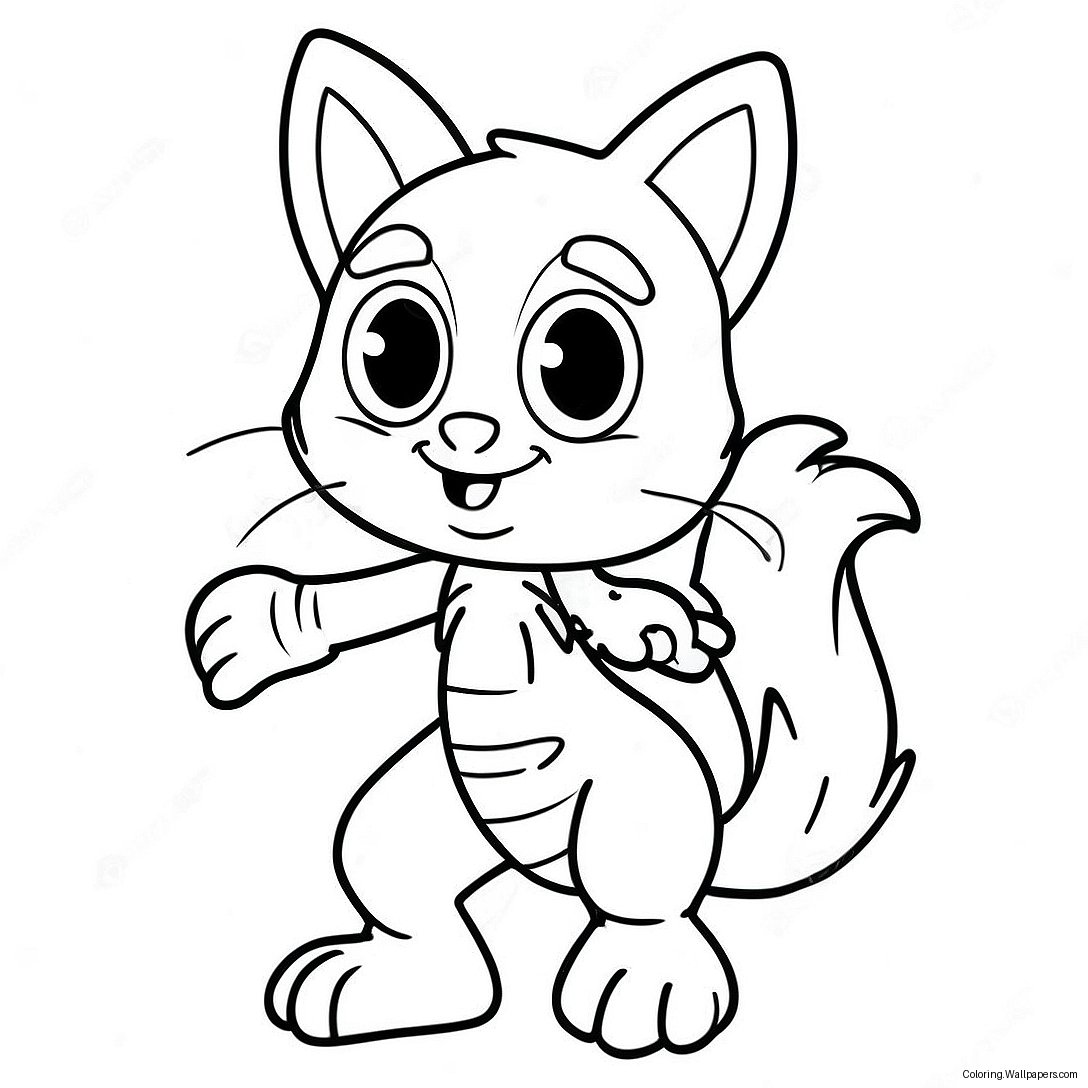 Creepy Tails Doll In Shadows Coloring Page 47228