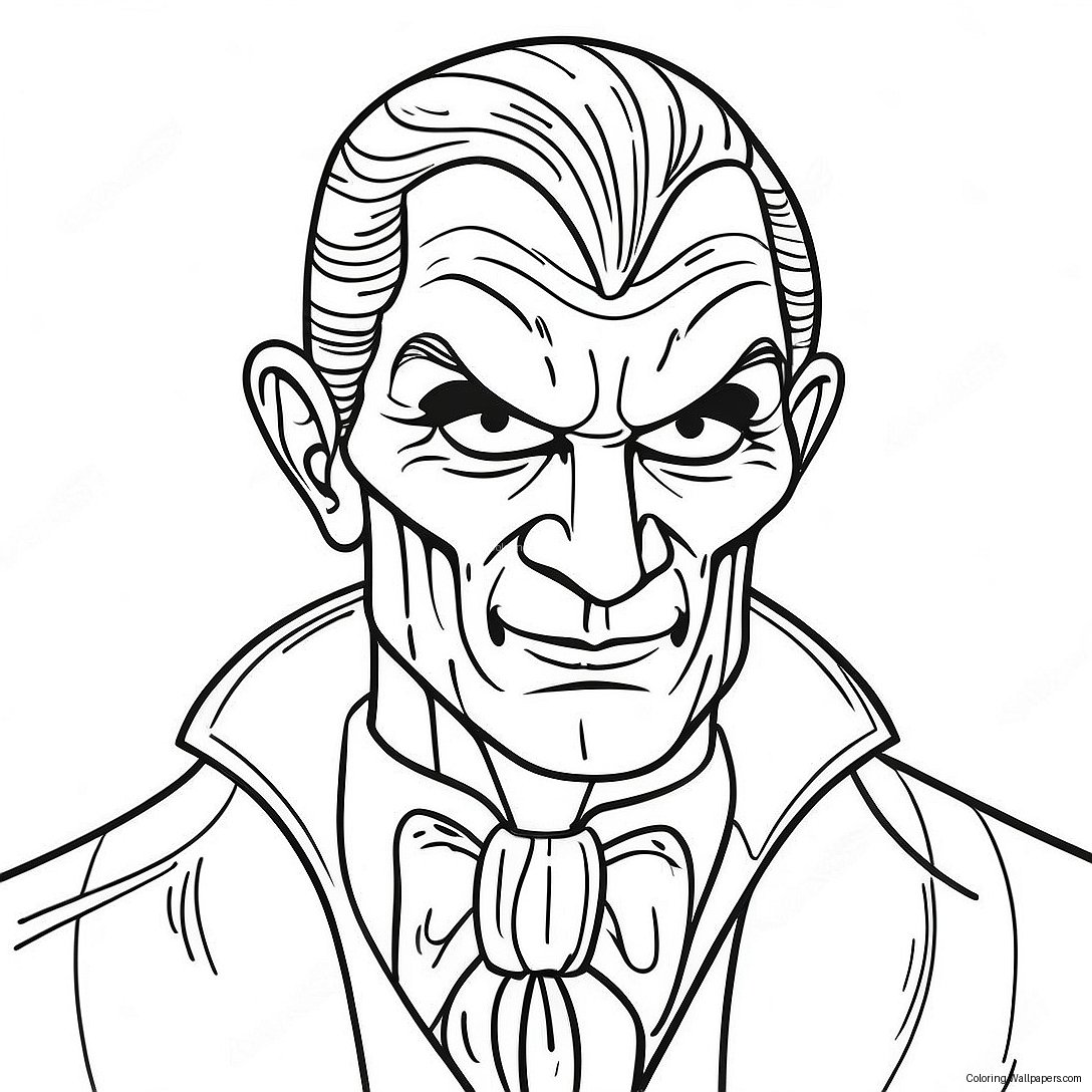 Creepy Villain Coloring Page 8173