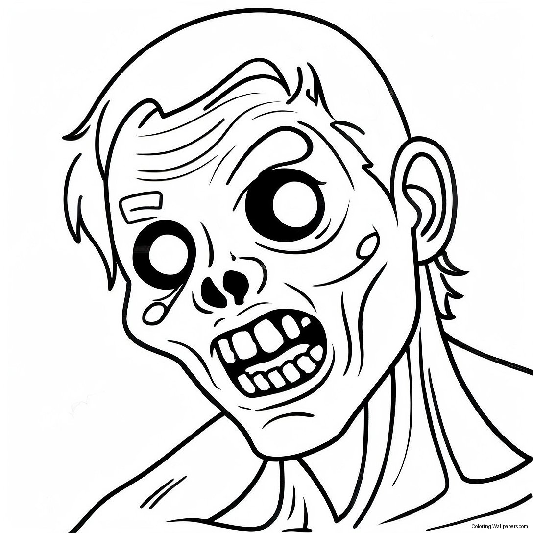 Creepy Zombie Gore Coloring Page 43791