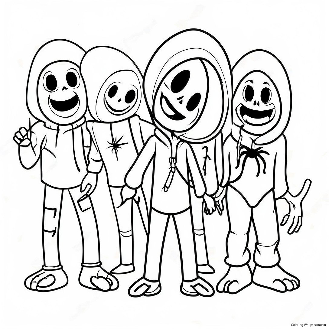 Creepypasta Personages Kleurplaat 20278