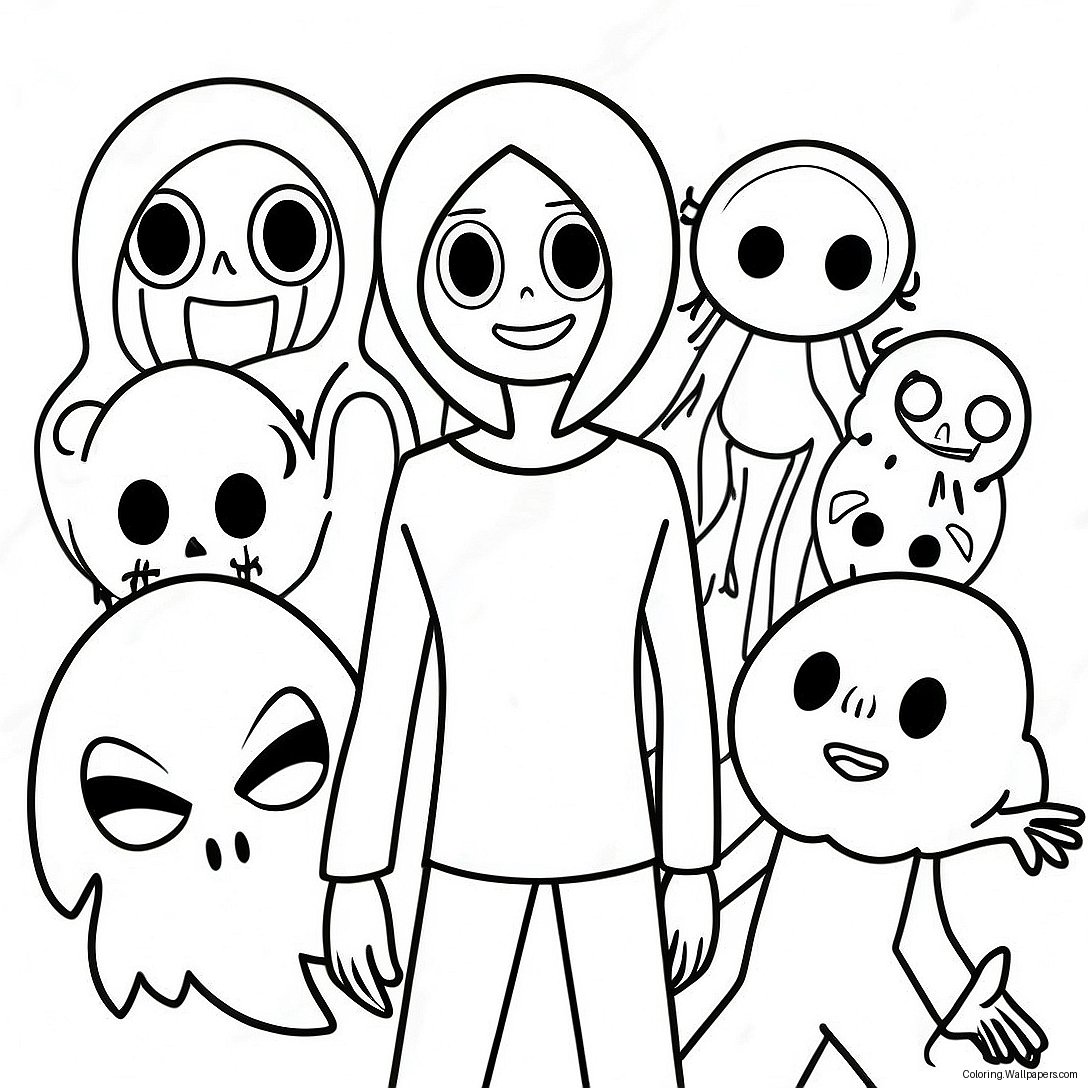 Creepypasta Personages Kleurplaat 20280