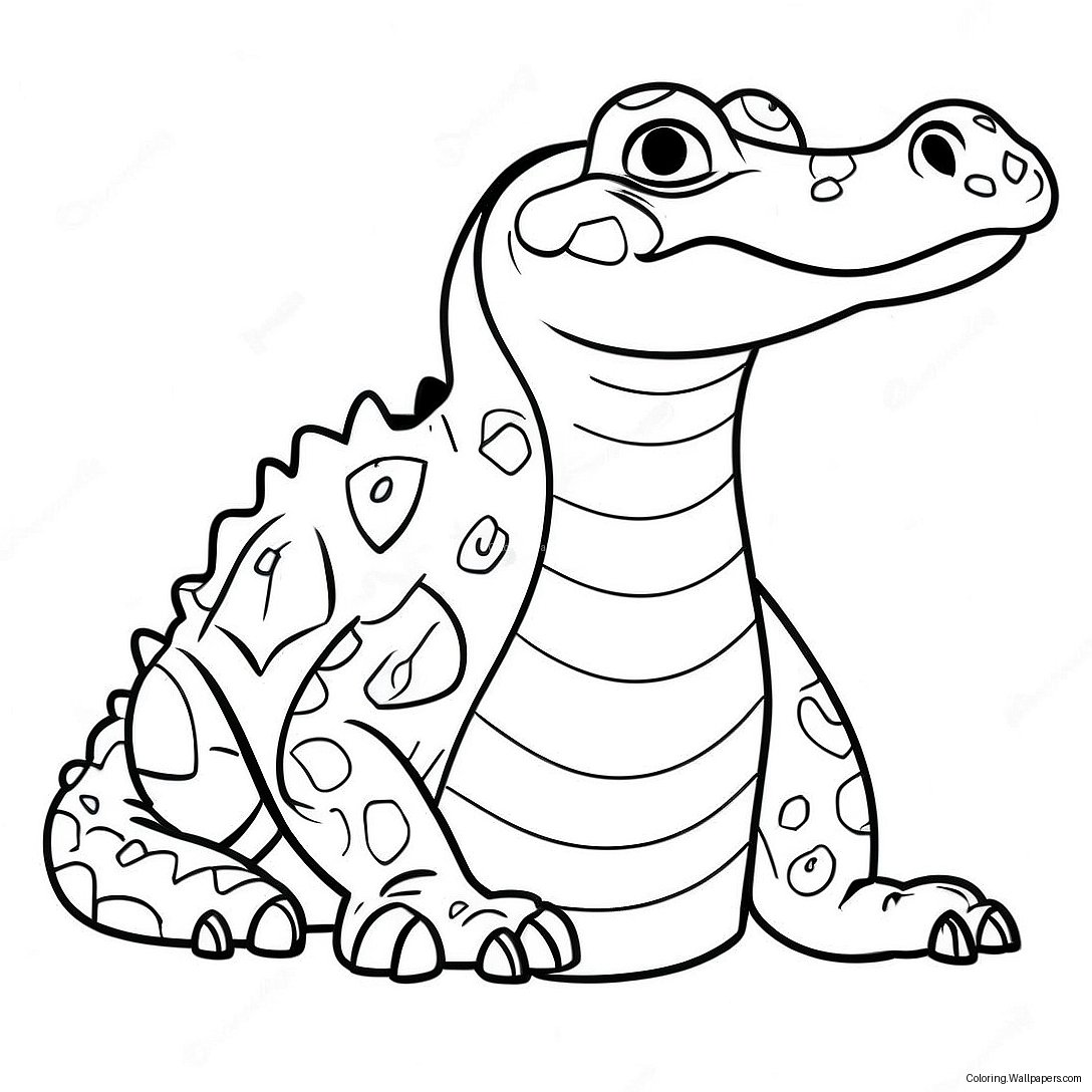 Page À Colorier De Crocodile 18570