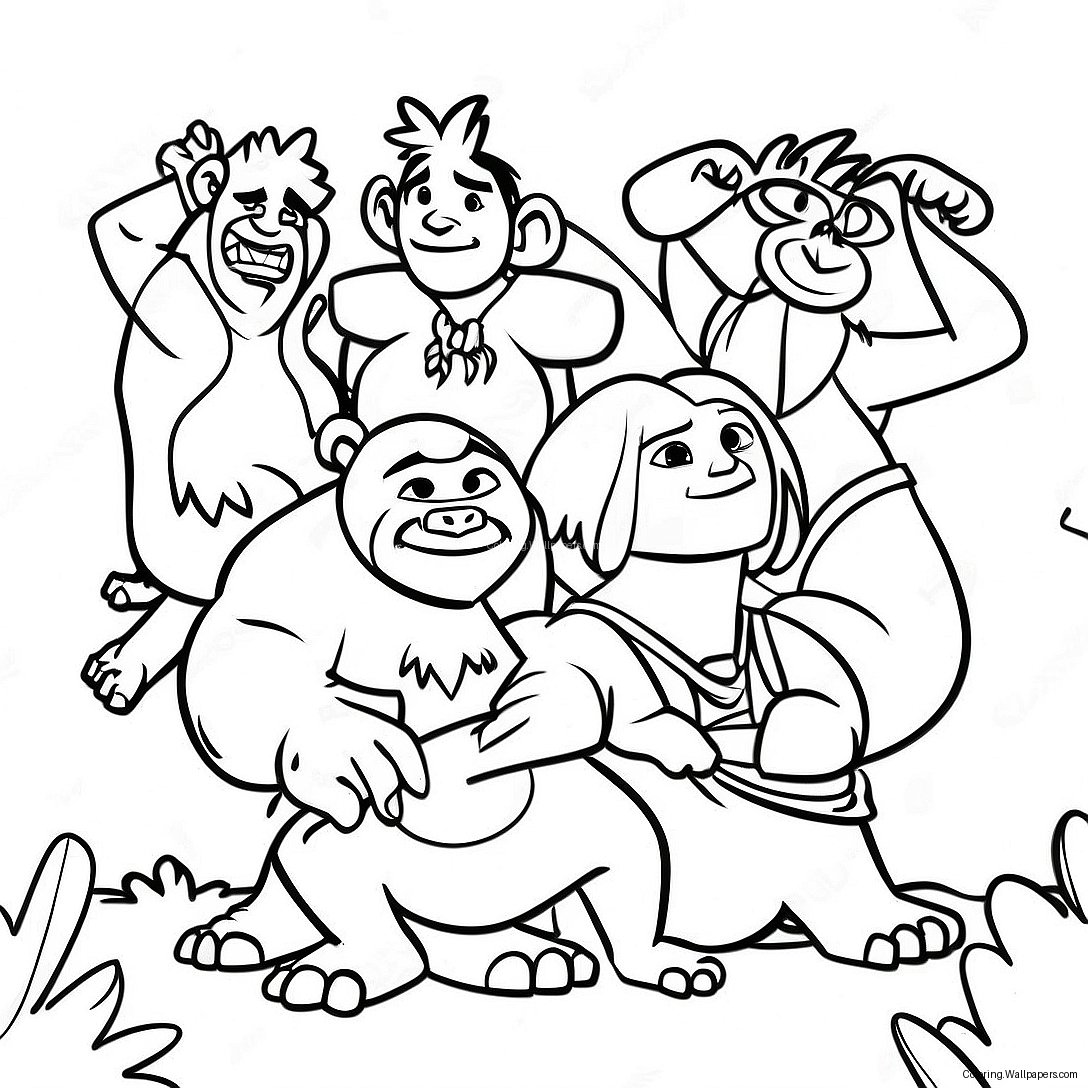 Página Para Colorear De La Aventura De La Familia Croods 11280