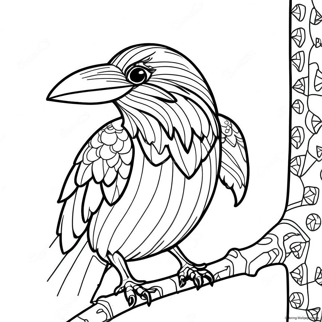 Crow Coloring Page 9527