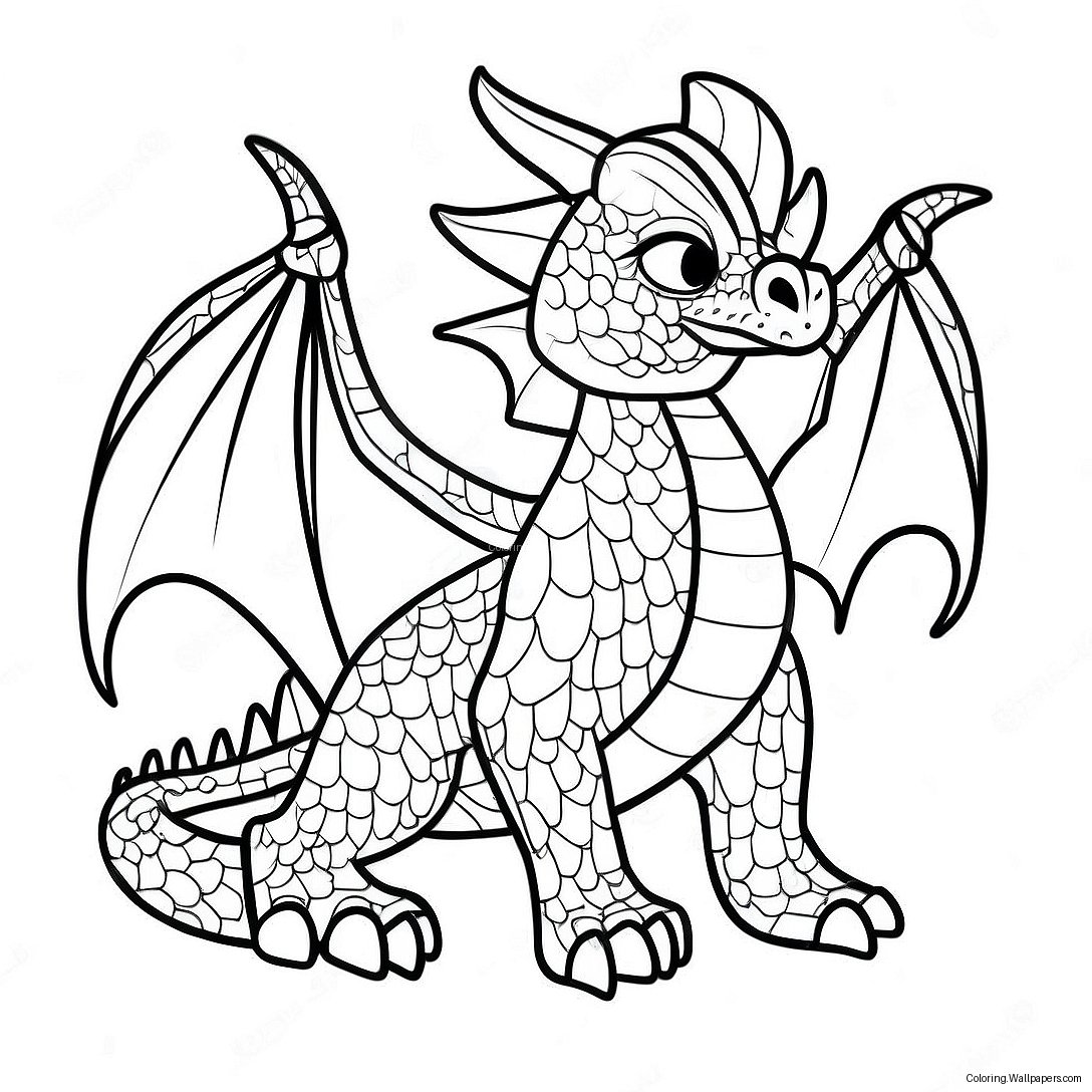 Crystal Dragon Coloring Page 50545