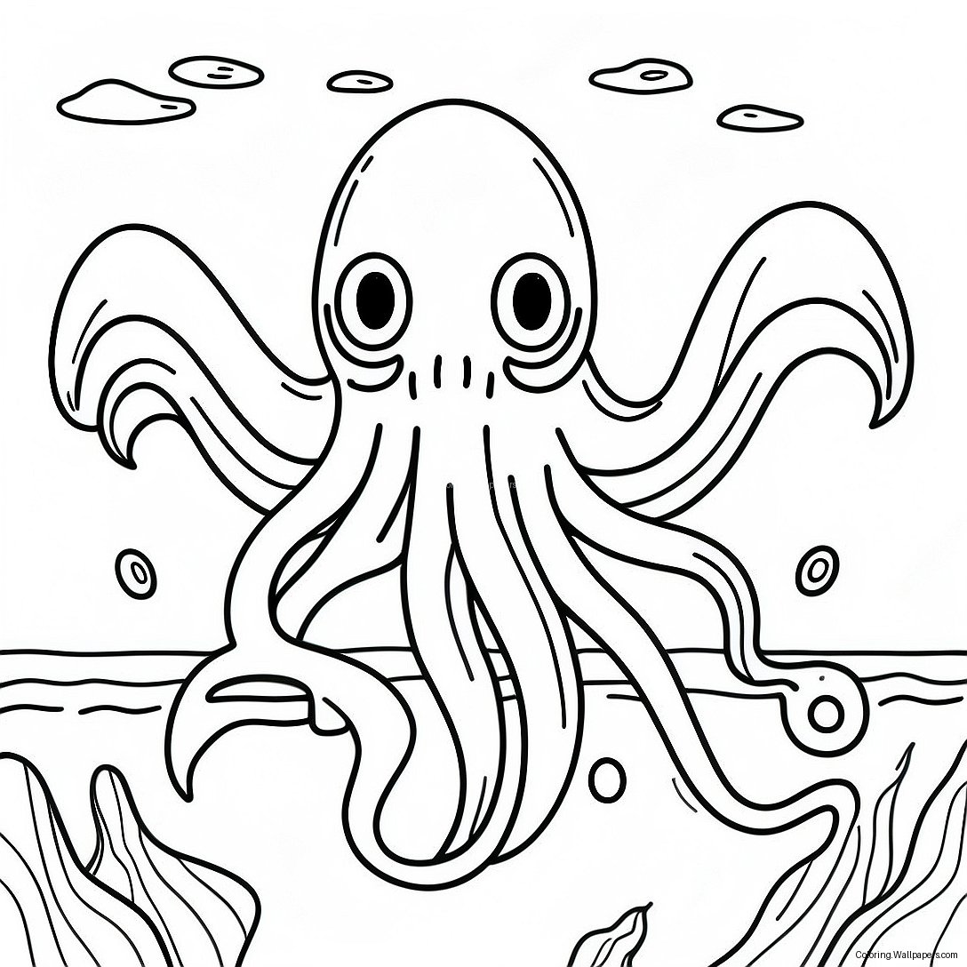 Cthulhu Rising From The Ocean Coloring Page 36254