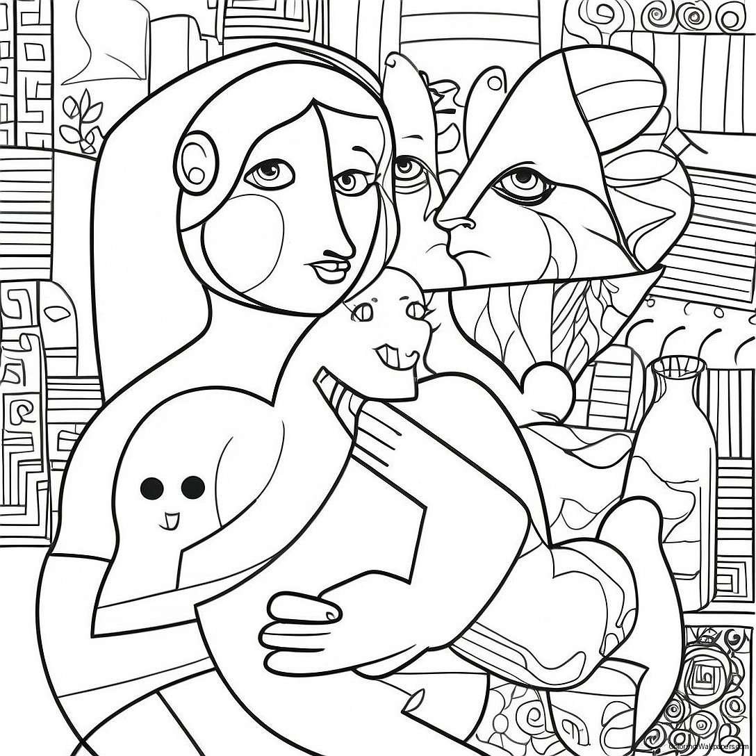 Cubism Coloring Page 59018