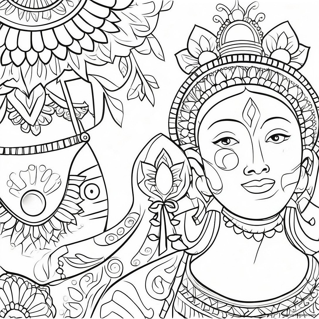 Cultural Celebration Coloring Page 4685