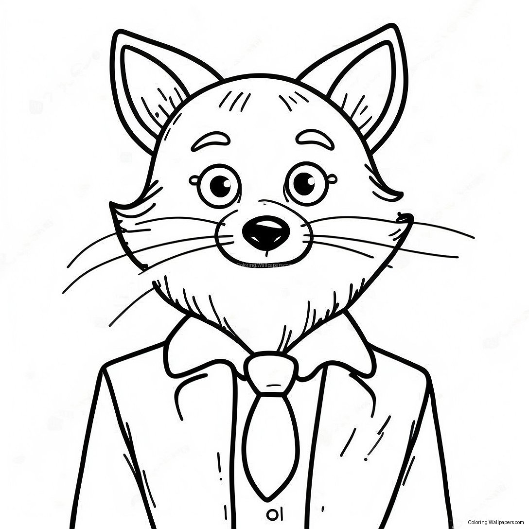 Cunning Fantastic Mr. Fox Coloring Page 41635