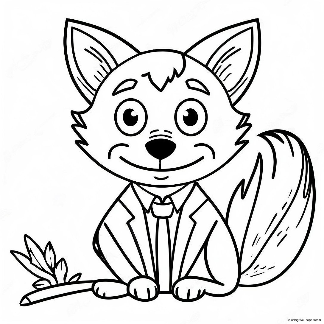 Cunning Fantastic Mr. Fox Coloring Page 41636