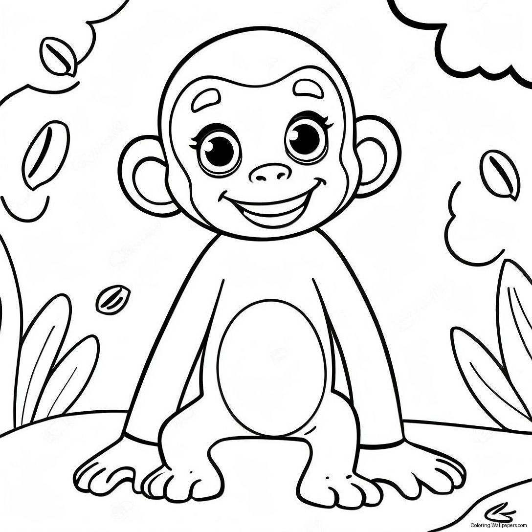 Curious George Coloring Page 3997