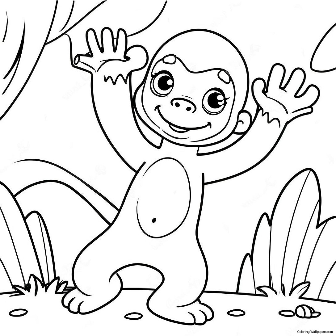 Curious George Coloring Page 3999