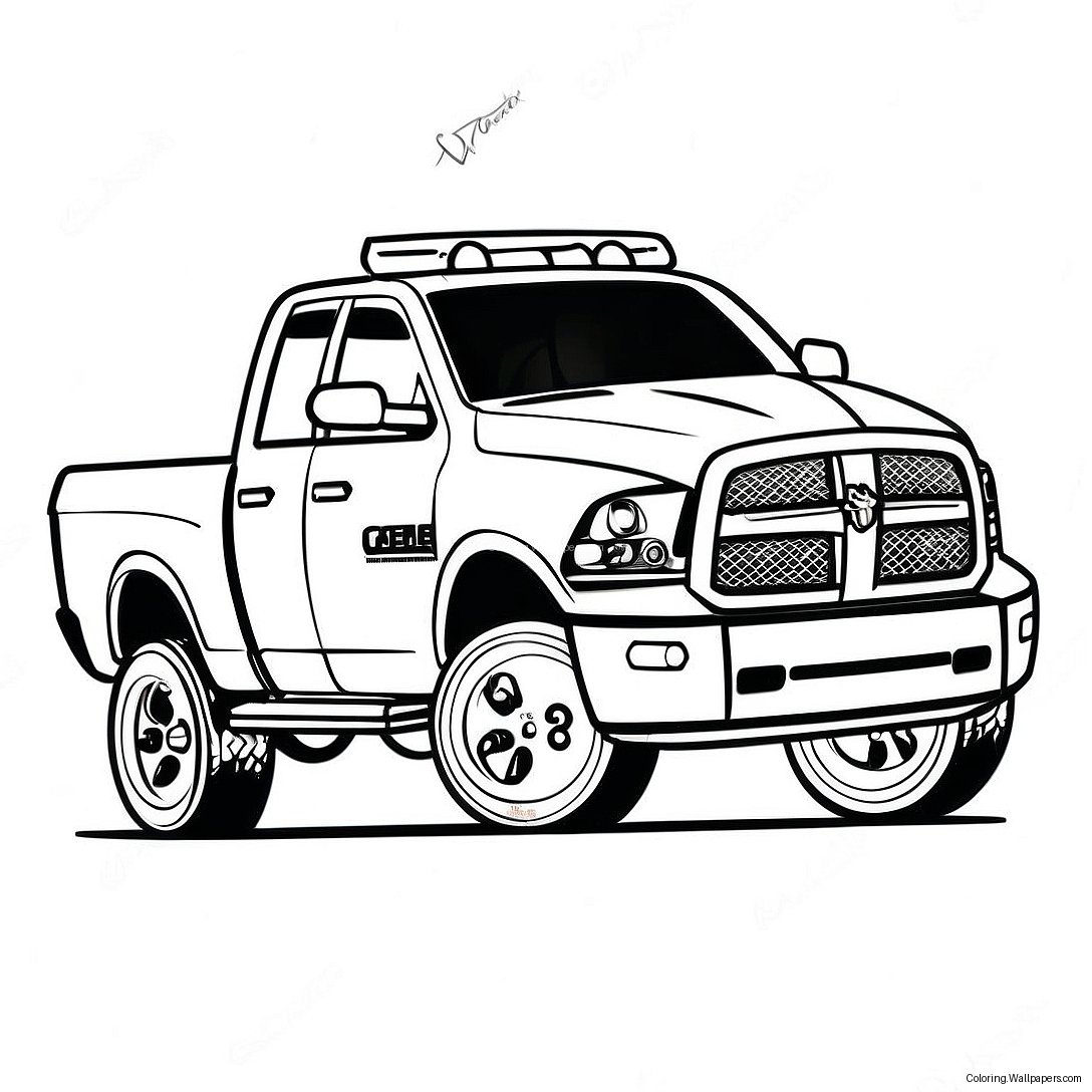 Custom Dodge Ram 1500 Lkw Ausmalbild 36686