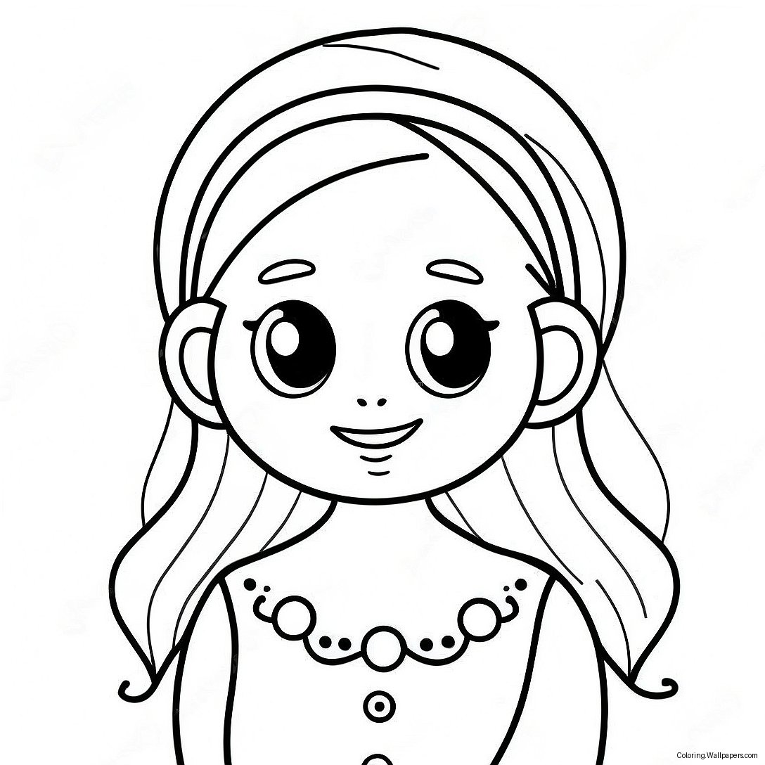 Cute Alexa With A Smile Coloring Page 57127