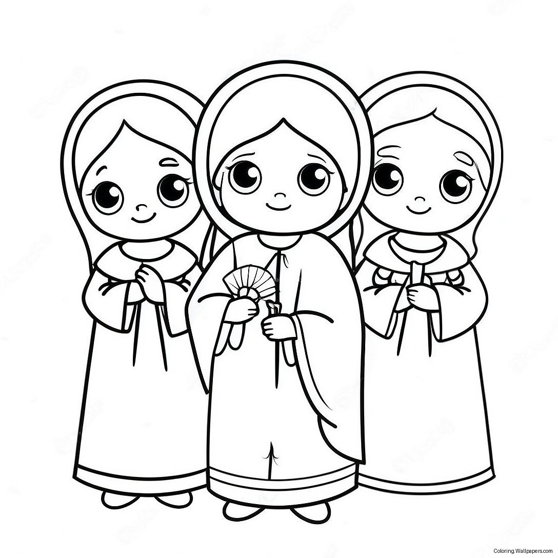 Cute All Saints Day Saints Coloring Page 8815