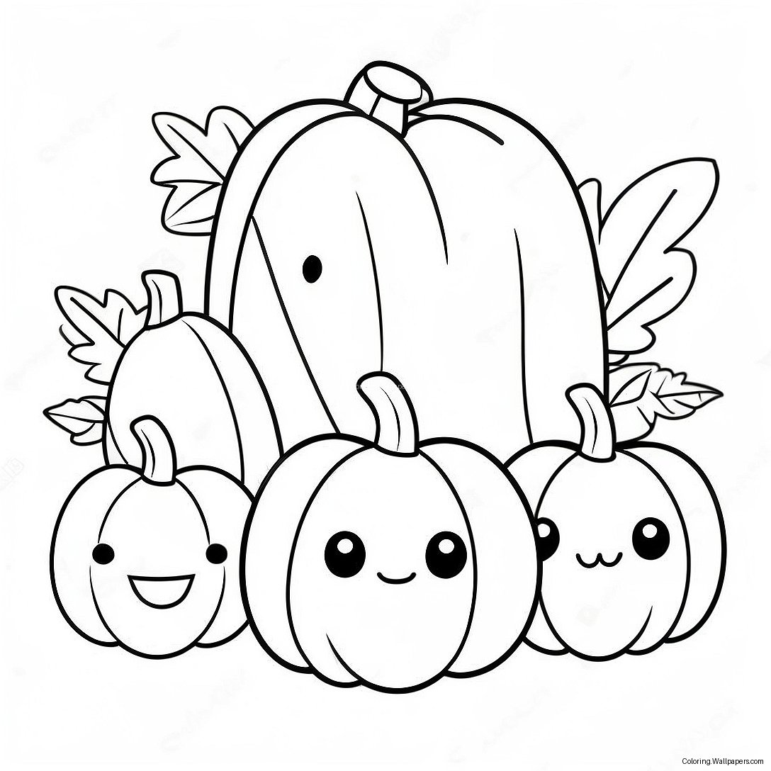 Página Para Colorear De Lindos Personajes De Among Us Con Calabazas 52447