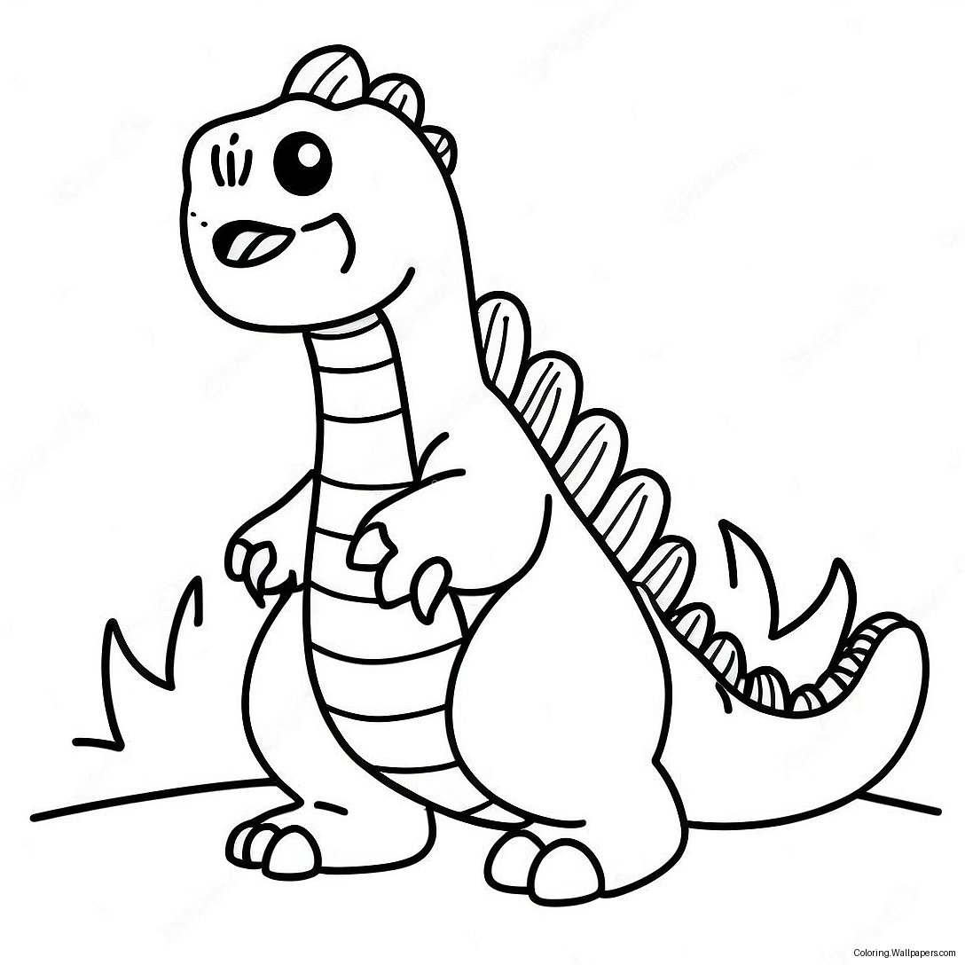 Cute Among Us Godzilla Coloring Page 22261