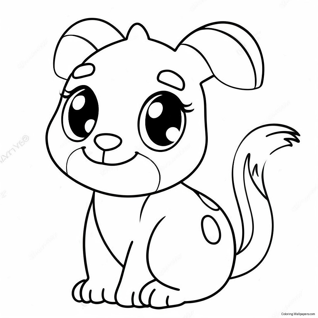 Cute Animal Character Coloring Page 13614