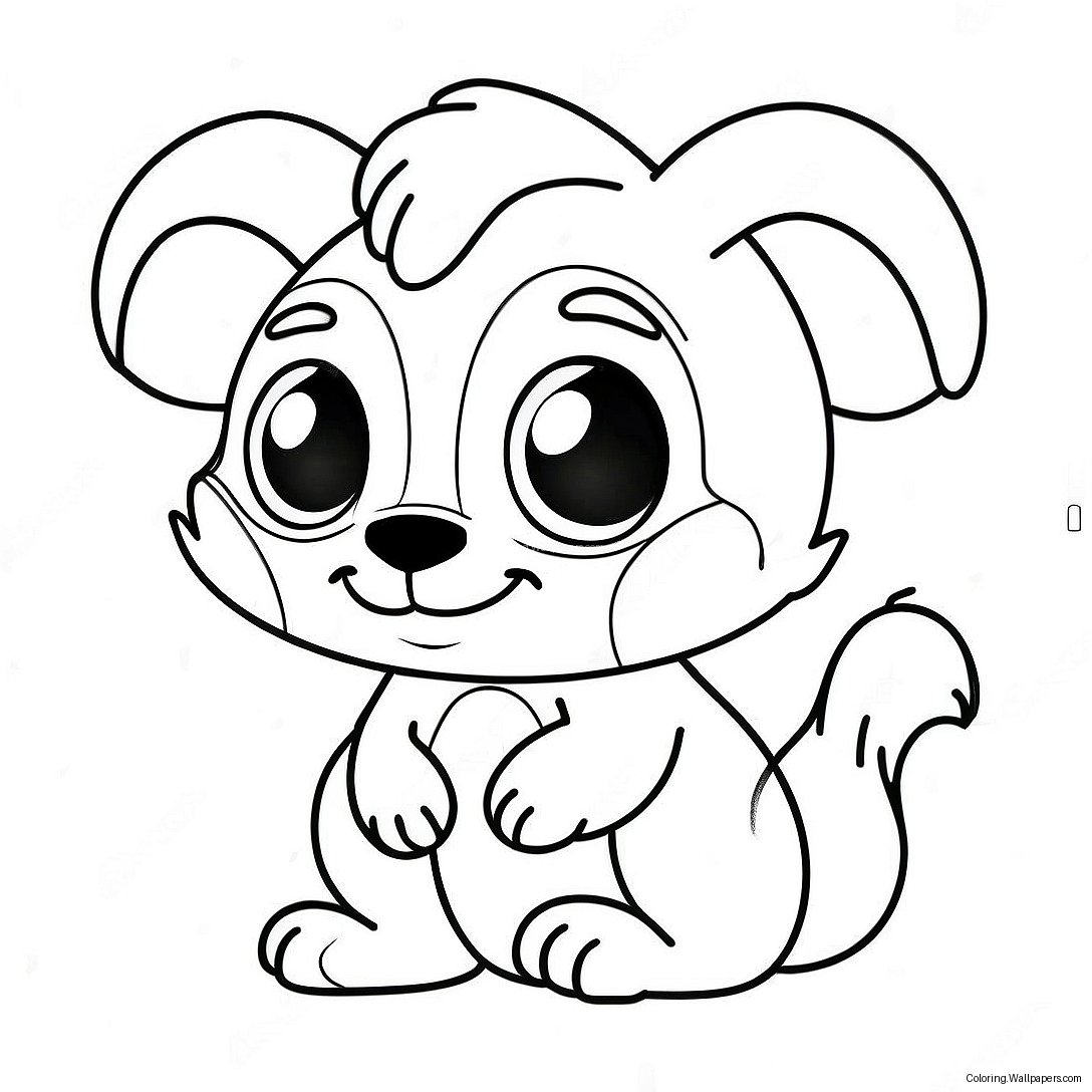 Cute Animal Character Coloring Page 13615