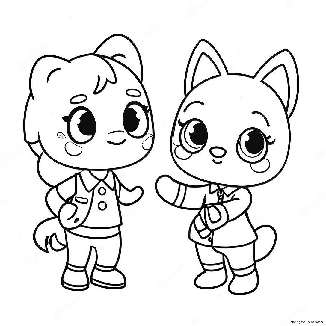 หน้าระบายสีตัวละครน่ารักจาก Animal Crossing 2046