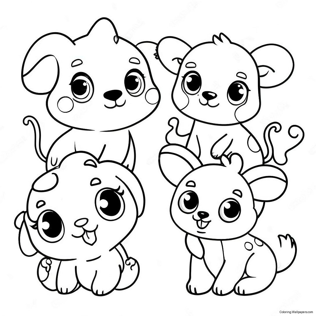 Cute Animal Friends Coloring Page 46063