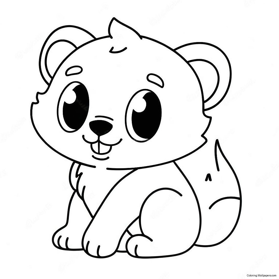 Cute Animal Vector Coloring Page 23020