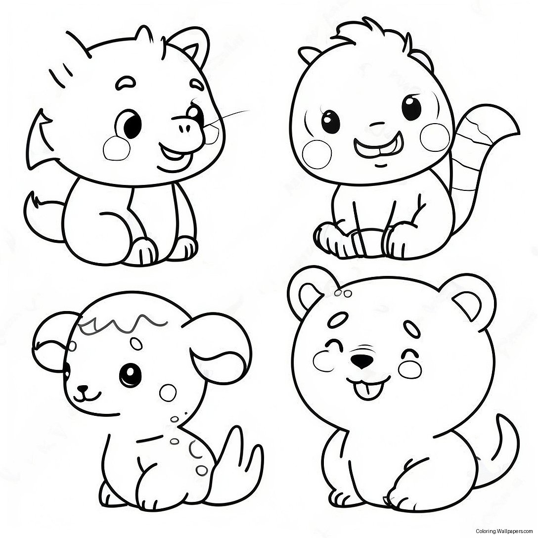 Cute Animals Coloring Page 23585