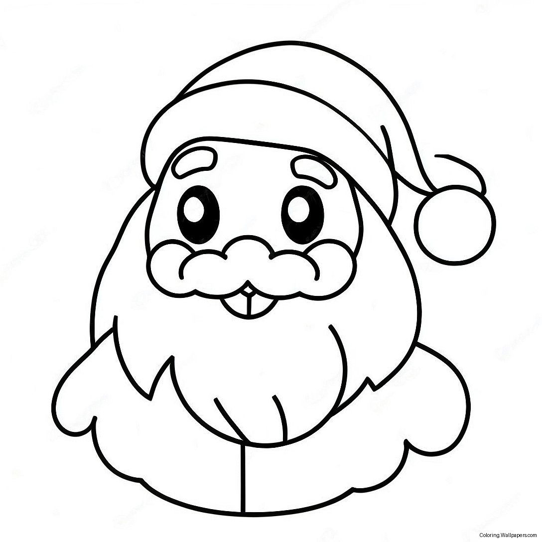 Cute Anime Santa Claus Coloring Page 10320