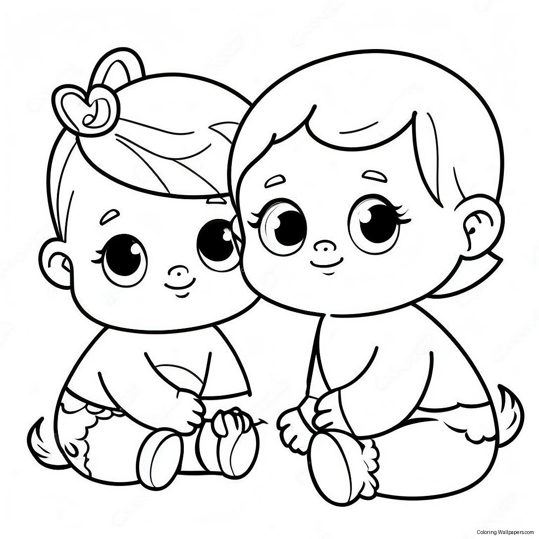 Página Para Colorear De Bebés Adorables 58026