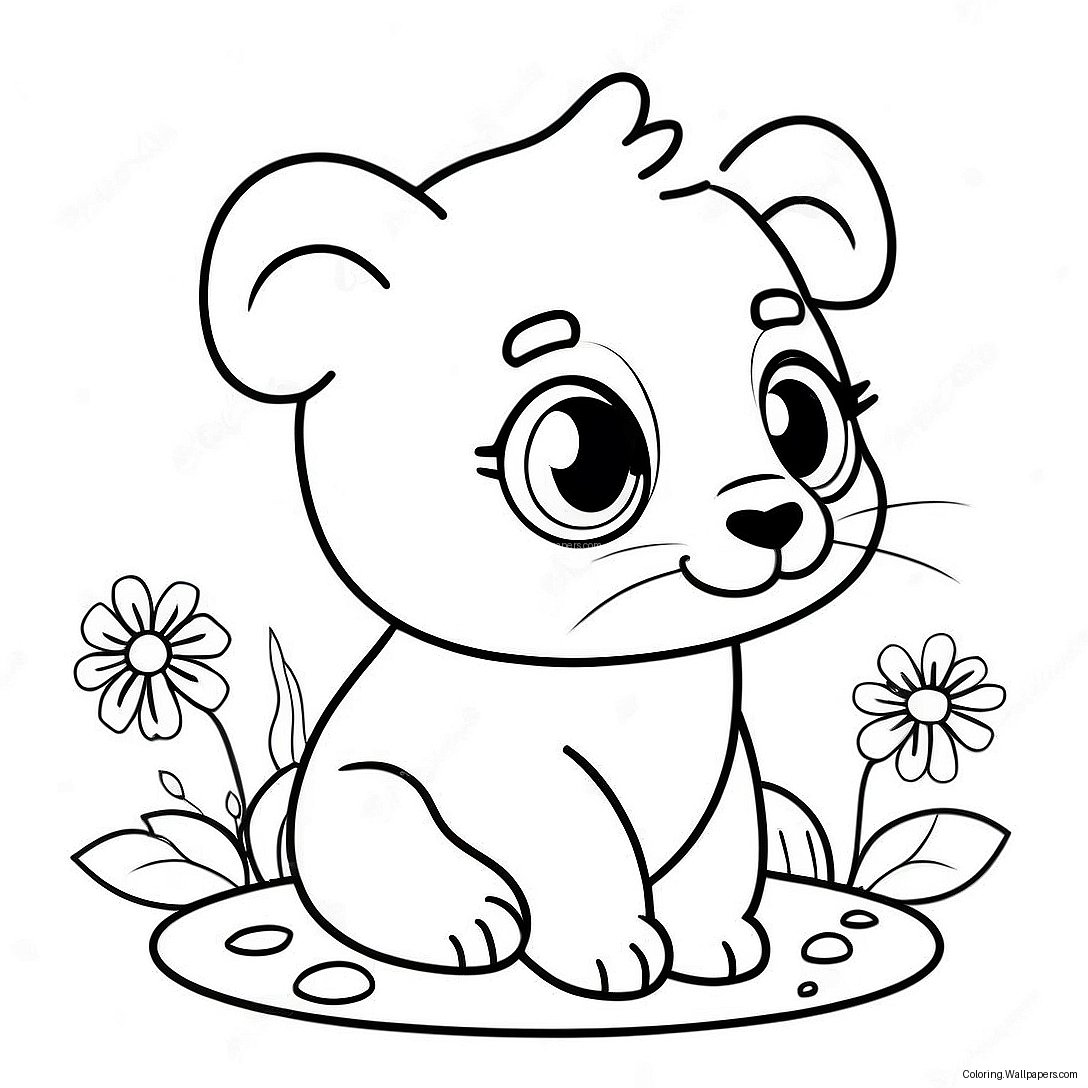 Cute Baby Animals Coloring Page 14456