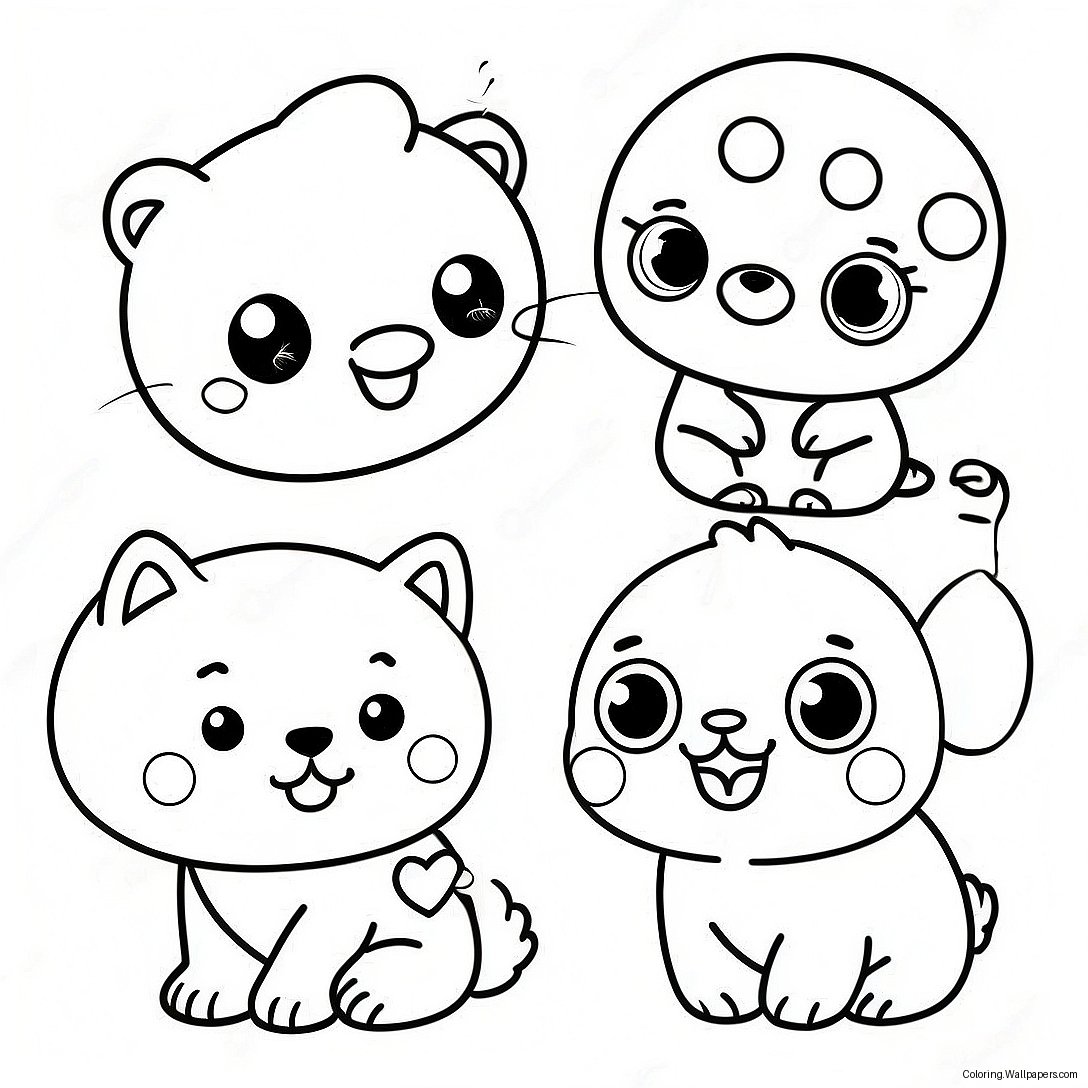 Cute Baby Animals Coloring Page 41984