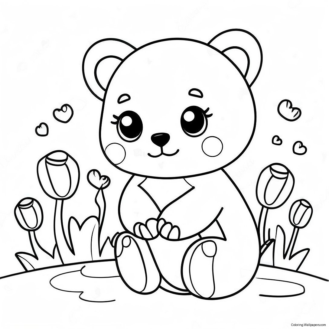 Cute Baby Animals I Love You Coloring Page 55347