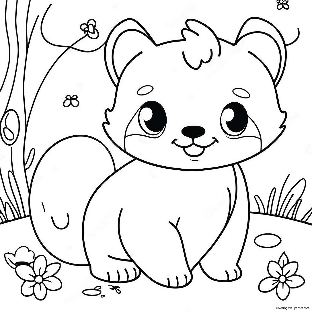 Cute Baby Animals In Spring Coloring Page 5246