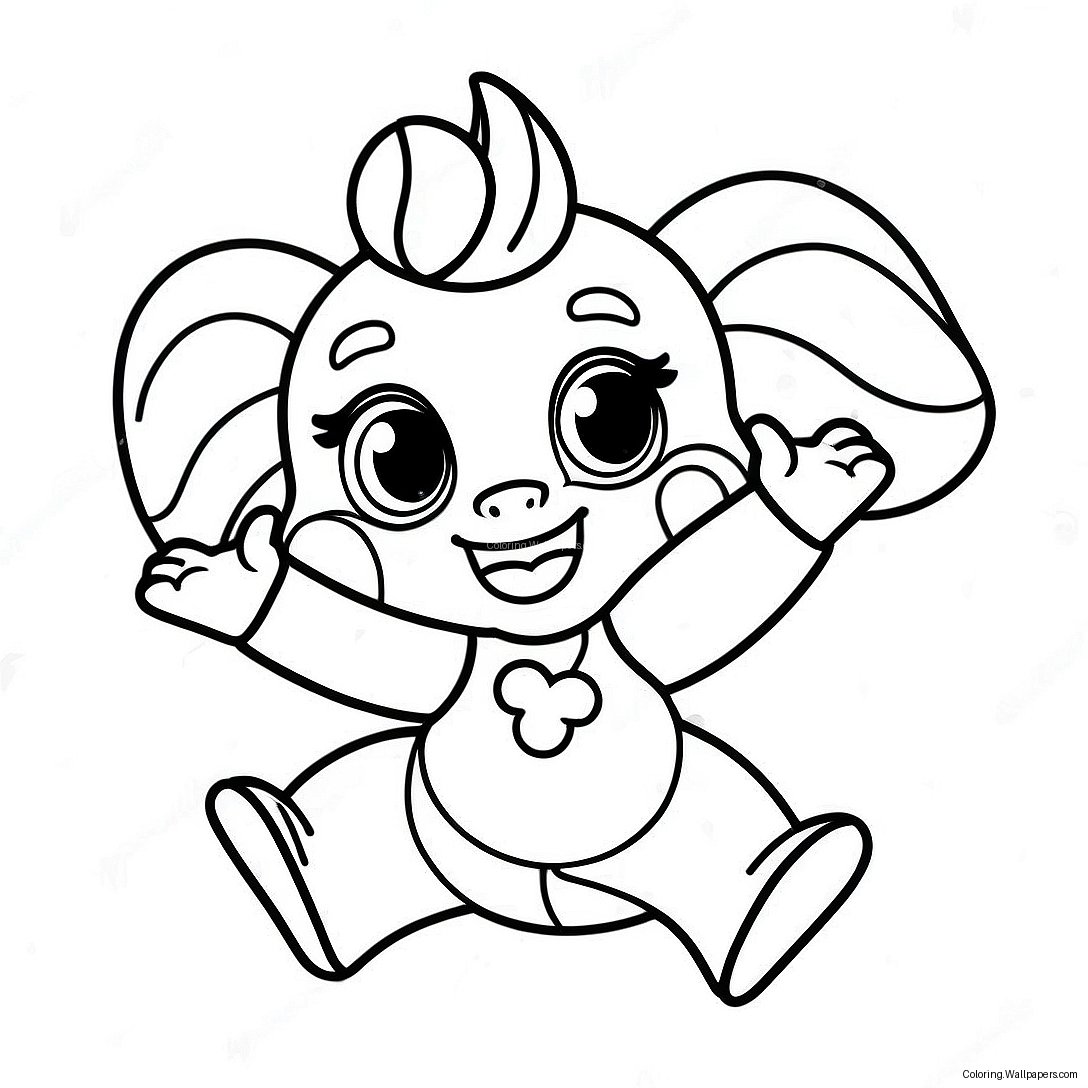 Página Para Colorir Do Baby Bop Dançando 53480