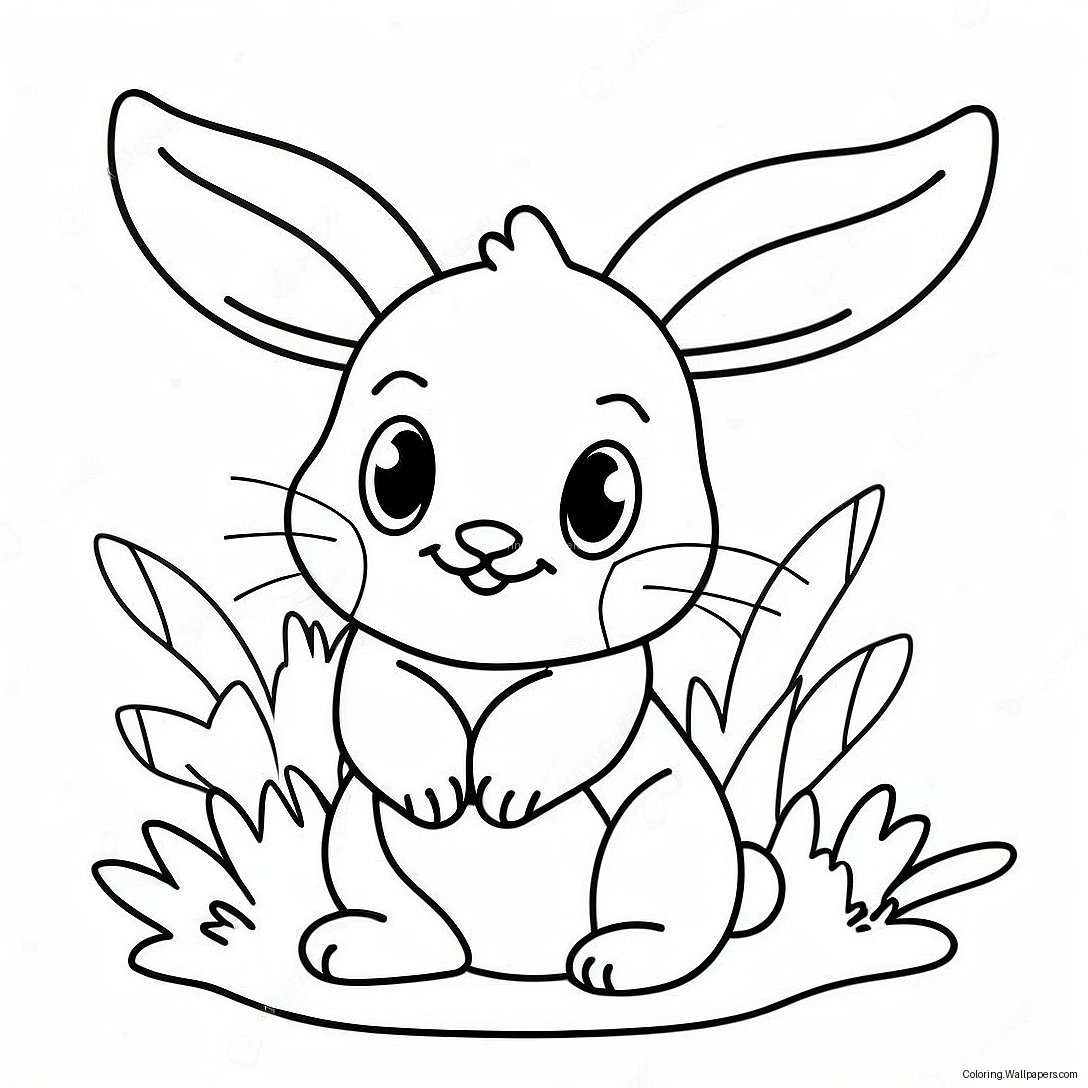 Cute Baby Bunny Coloring Page 30453